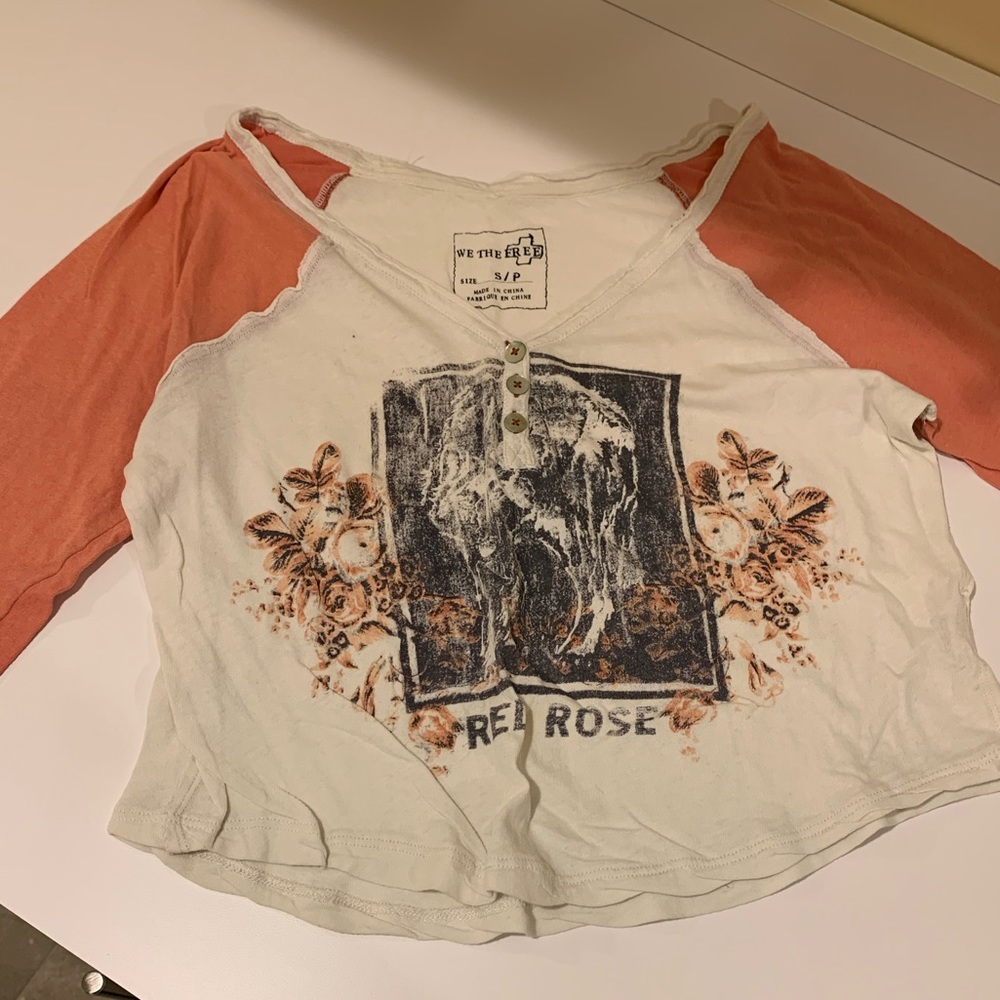 Free people 3-quarter long sleeve